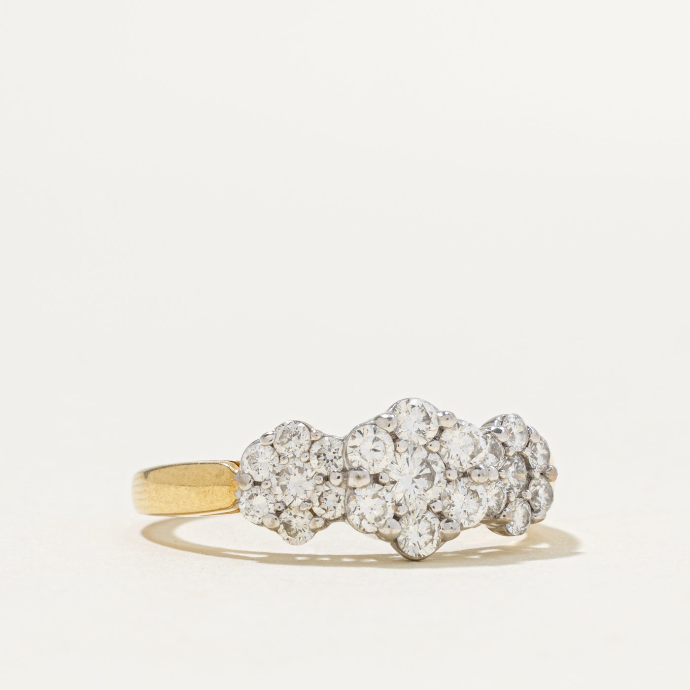 18k Diamond Multi Floral Cluster Ring | 0.60ctw | SZ 8.5