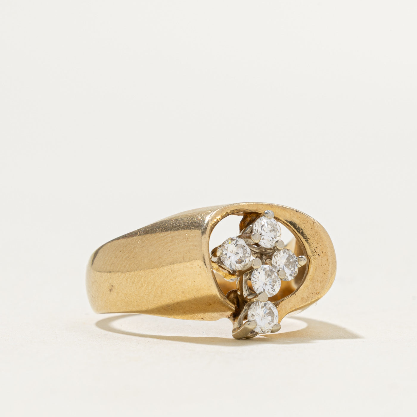 14k Diamond Openwork Abstract Cocktail Ring | 0.35ctw | SZ 5.5