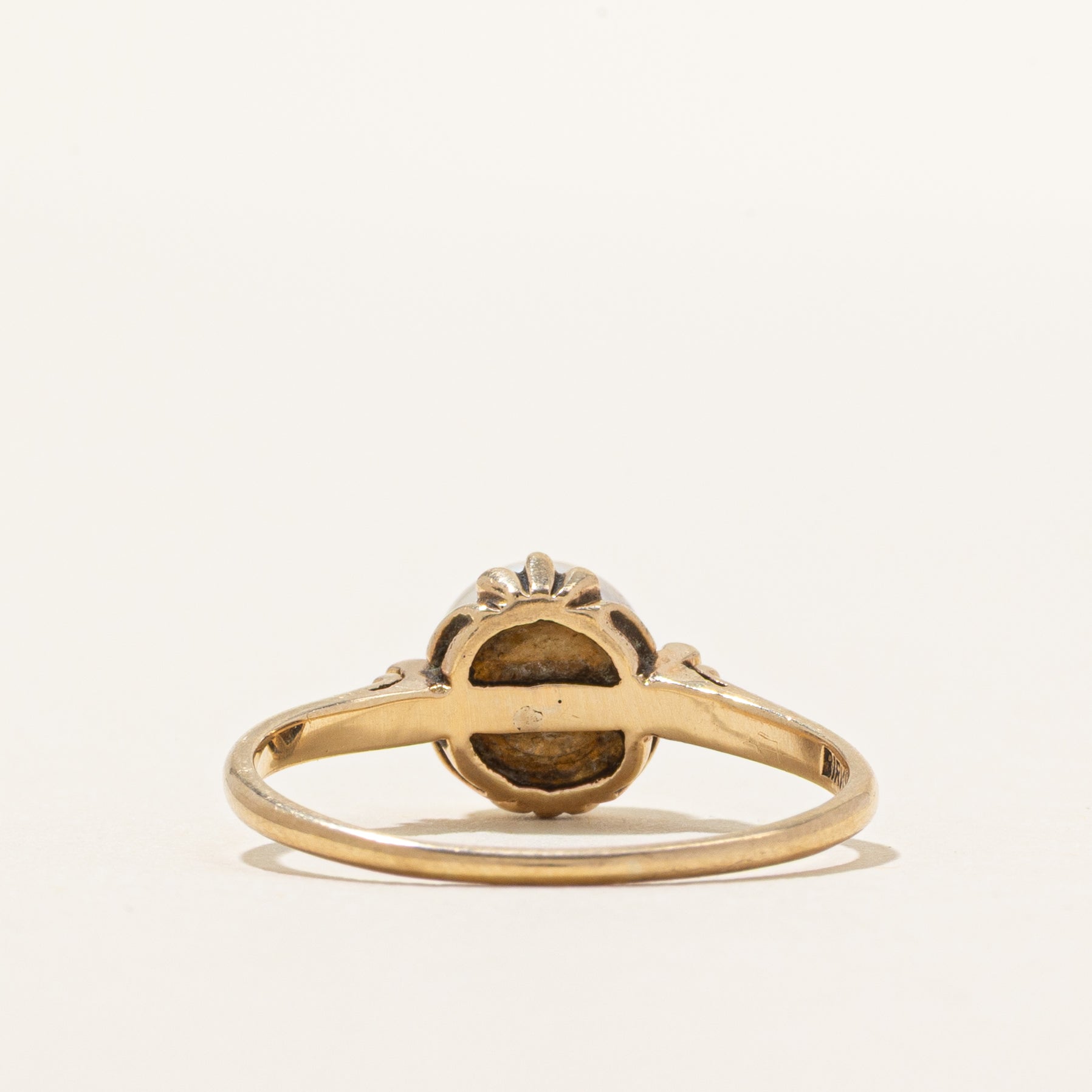 Bague solitaire perle « Birks » | Taille 8,5 