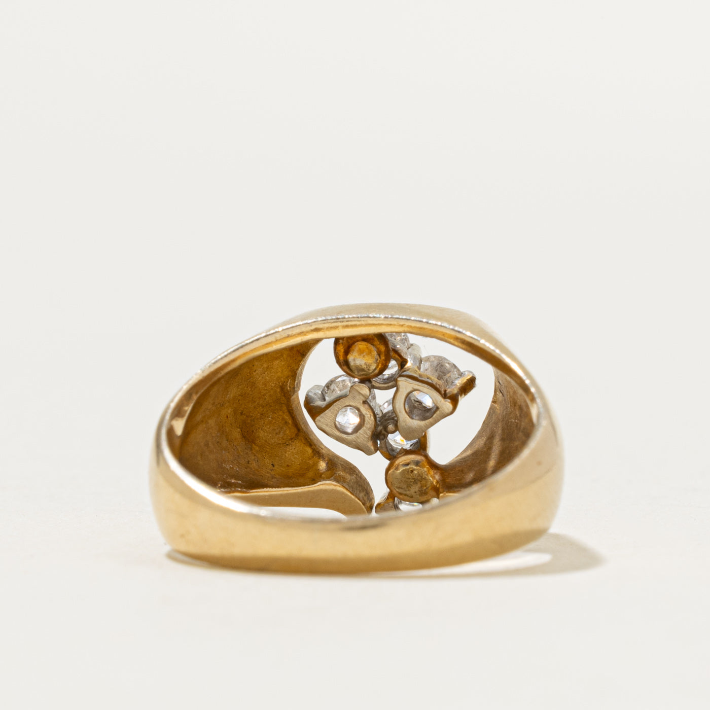 14k Diamond Openwork Abstract Cocktail Ring | 0.35ctw | SZ 5.5