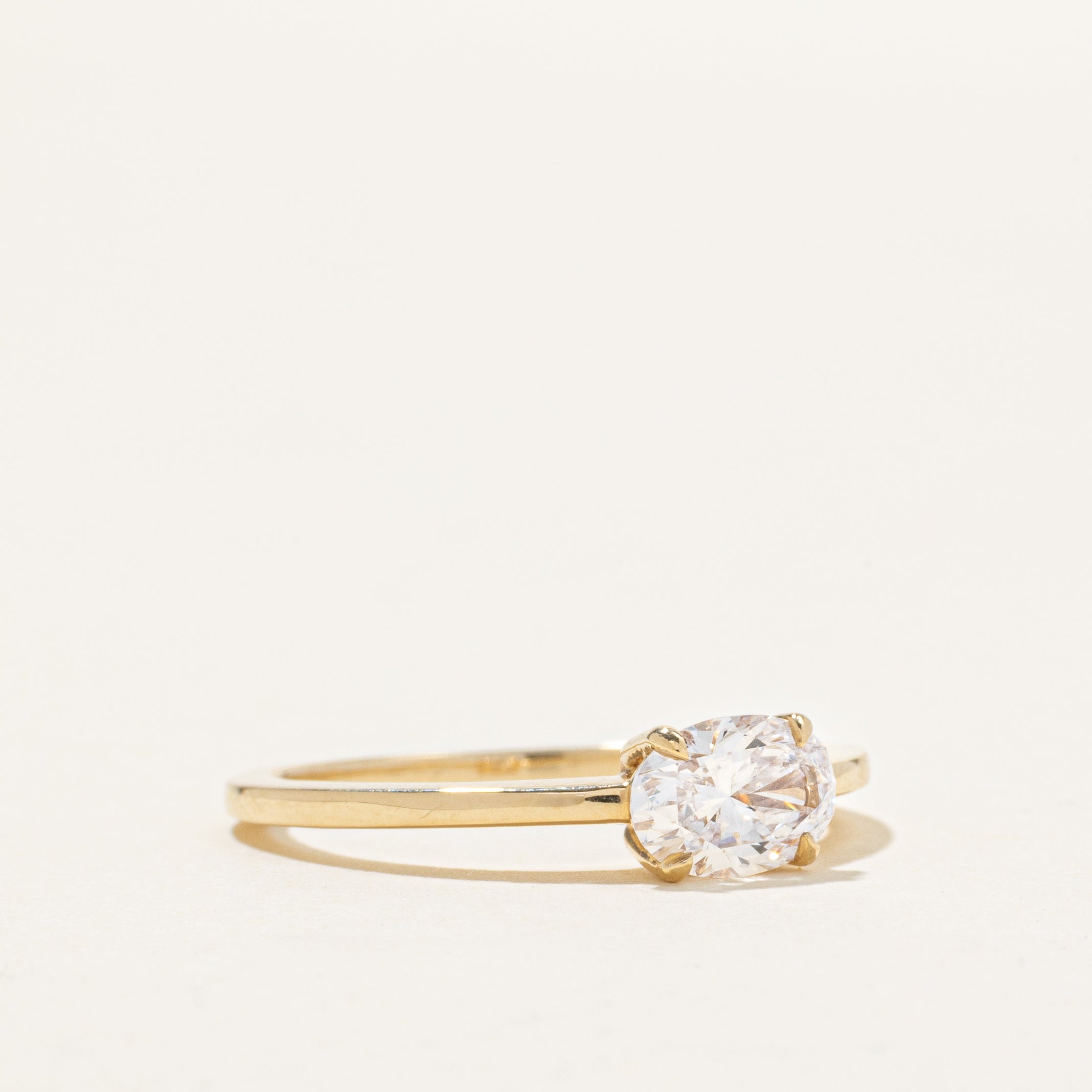 Bague de fiançailles « 100 façons » en diamant certifié GIA, sertie est-ouest | 0,75 ct | Taille 6,75