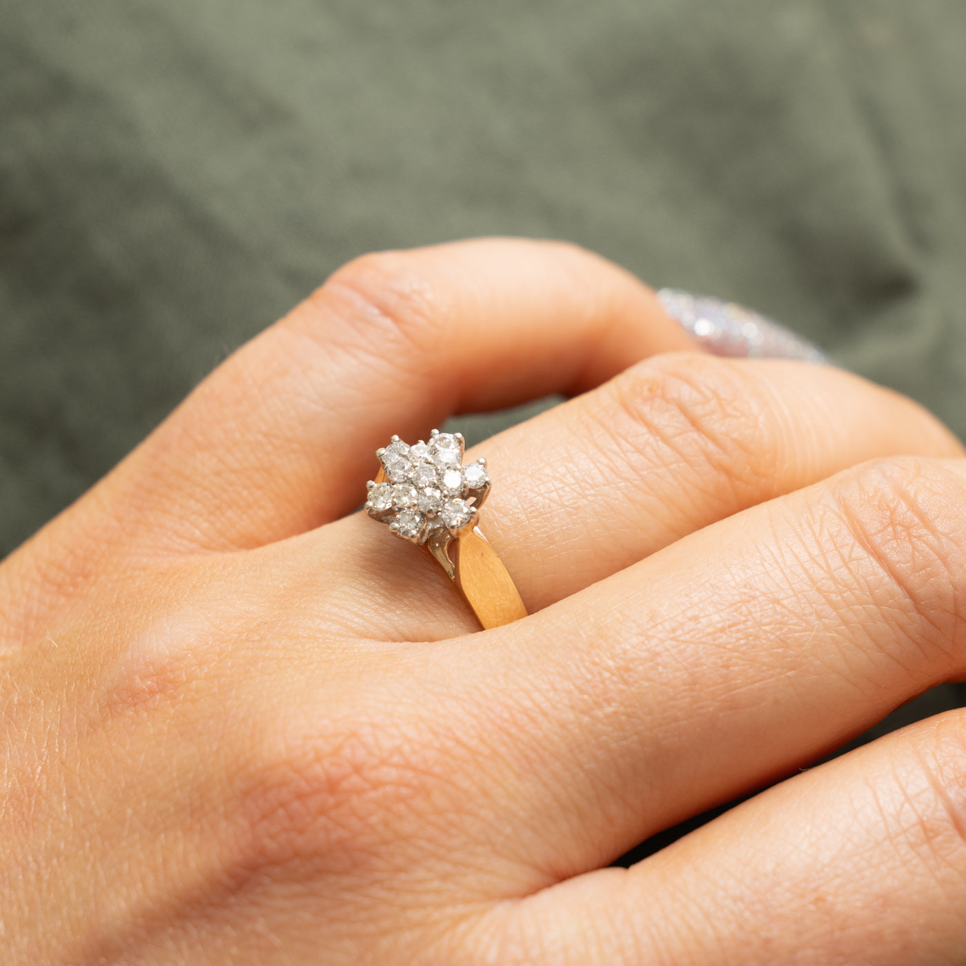14k Diamond Floral Cluster Ring | 0.40ctw | SZ 6.25