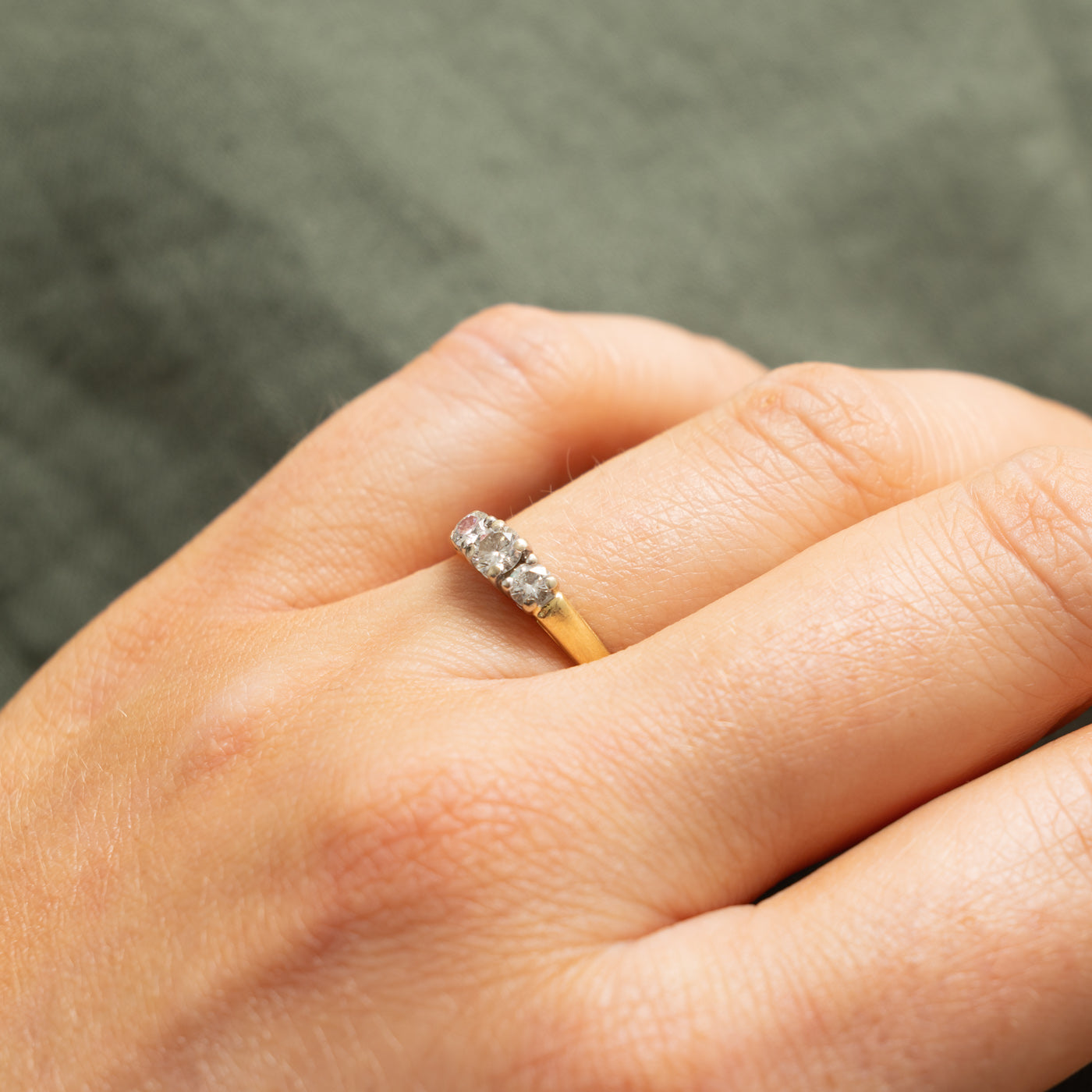 18k Three Stone Diamond Ring | 0.35ctw | SZ 6