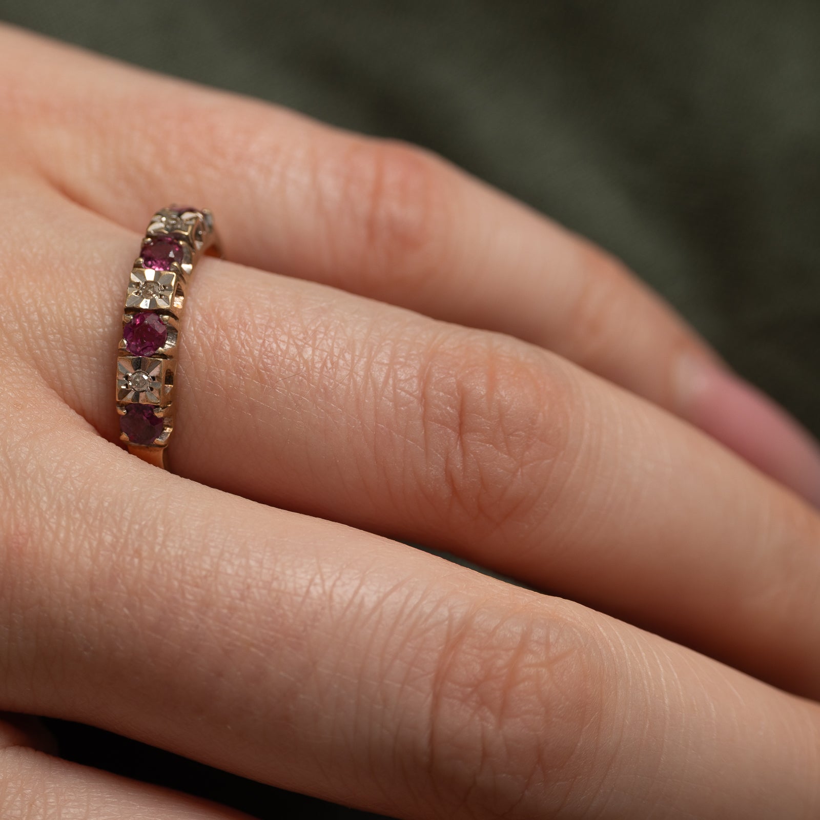 1978 Birmingham Ruby & Diamond Ring | 0.44ctw, 0.02ctw | SZ 8.25