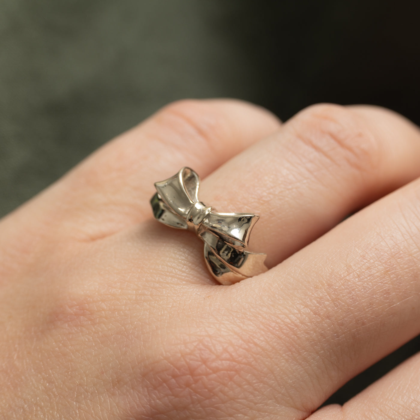 14k Yellow & White Gold Bow Ring | SZ 8