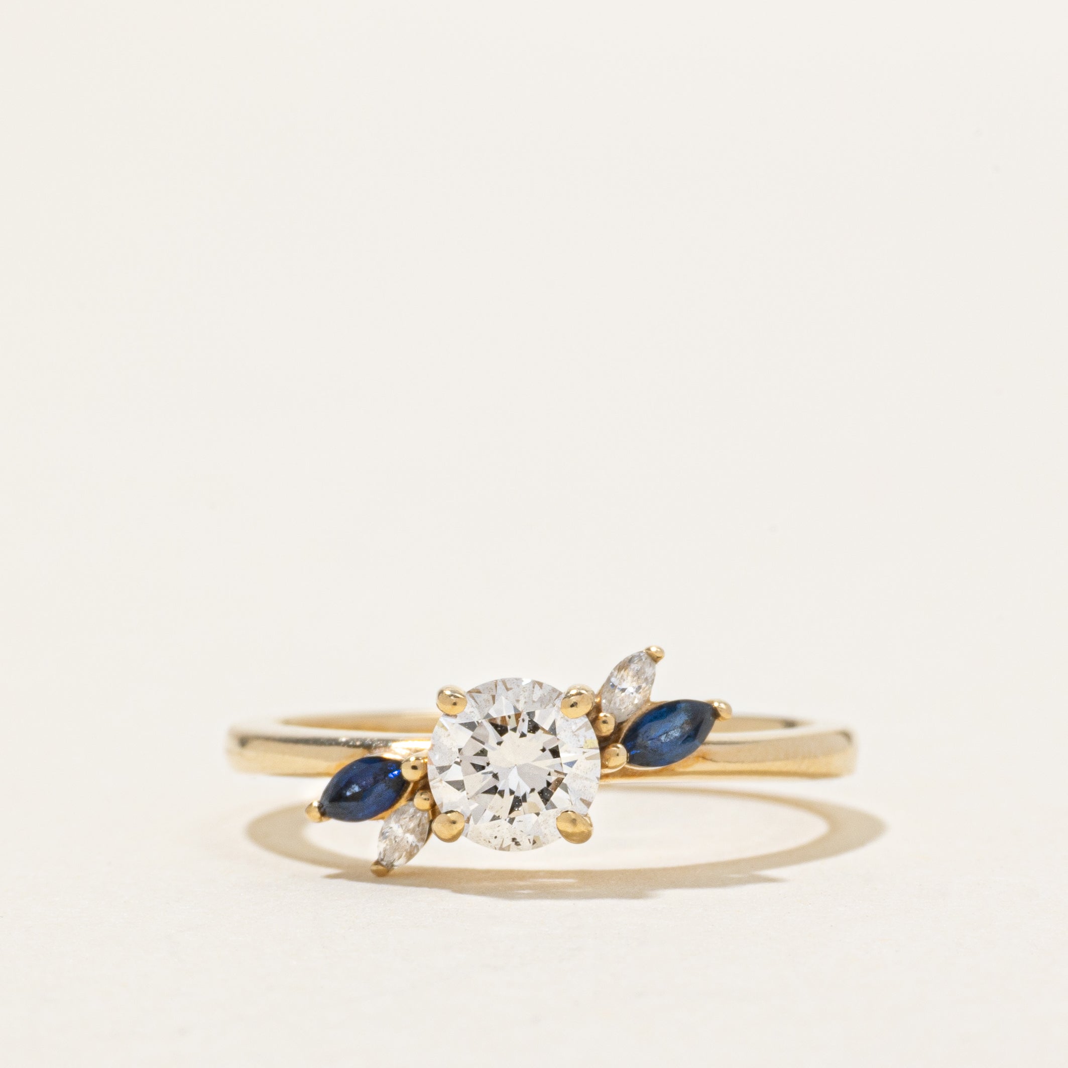 '100 Ways' Marquise Sapphire Accented Engagement Ring | SZ 7.25 |
