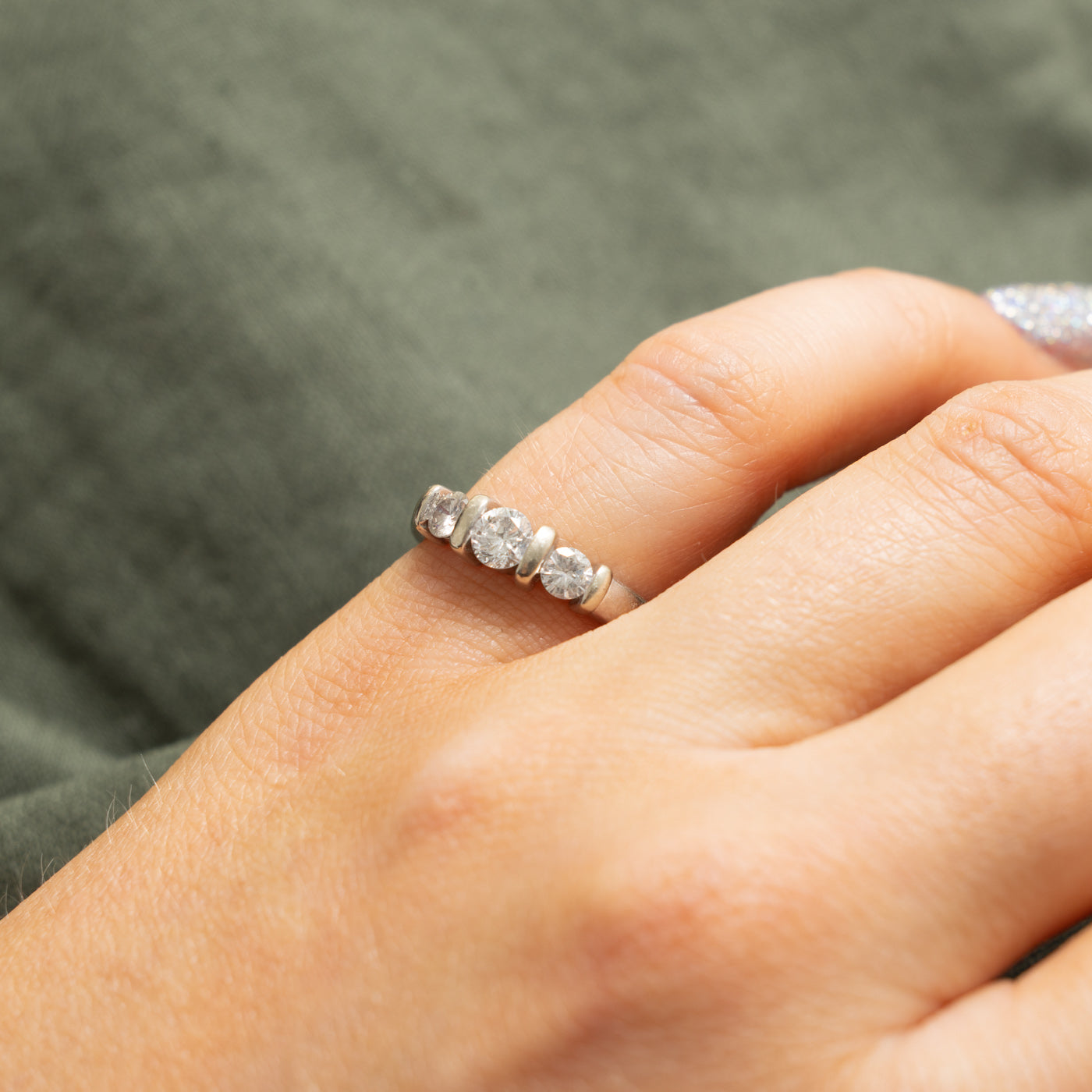 14k Three Stone Diamond Ring | 0.62ctw | SZ 5.5