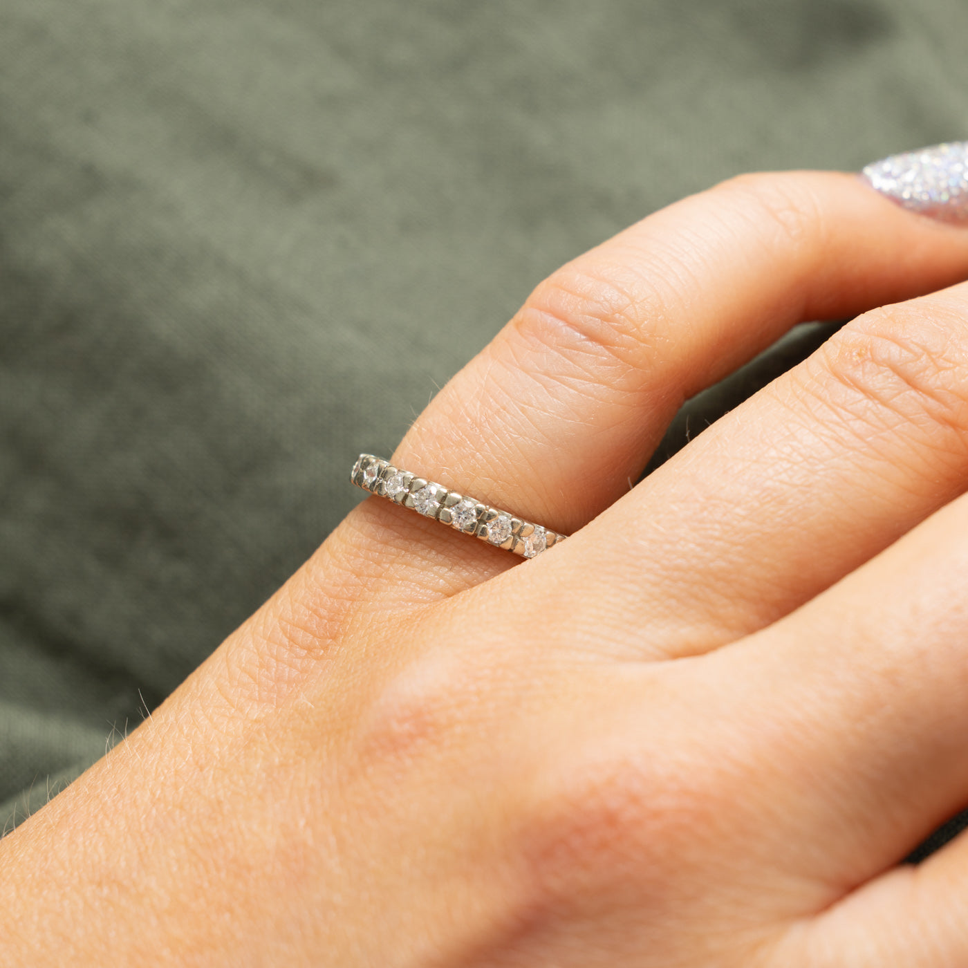 19k Eternity Diamond Band | 0.42ctw | 2.80mm | SZ 4.75