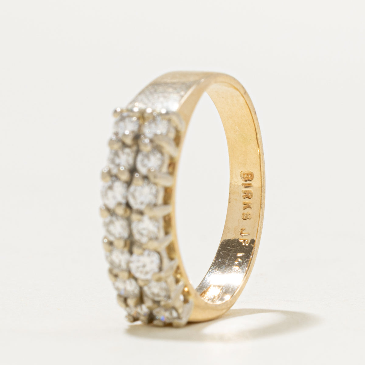 'Birks' Double Row Diamond Band | 0.42ctw | 3.20mm | SZ 5.5