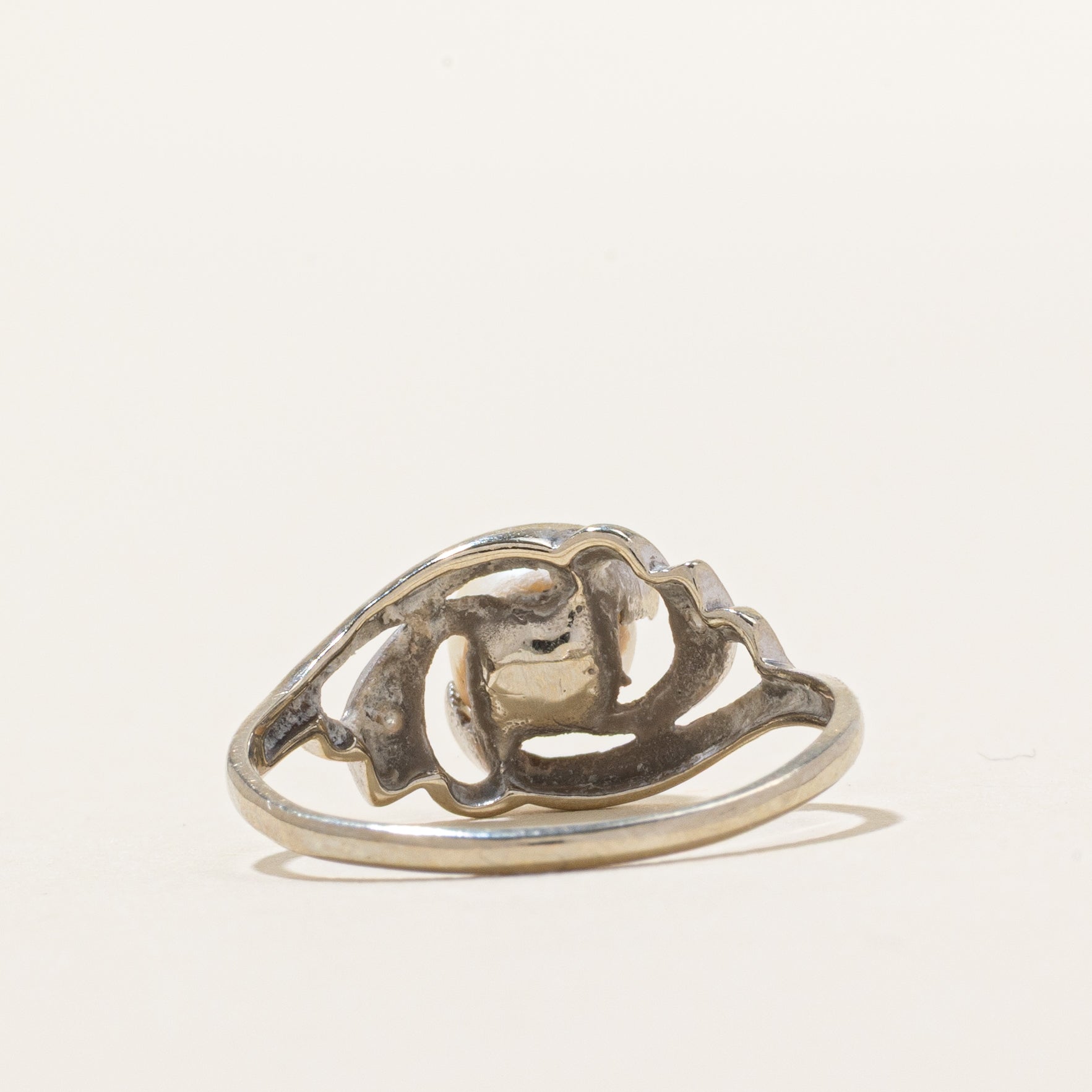 Pearl & Diamond Ring | 0.02ctw | SZ 6.5