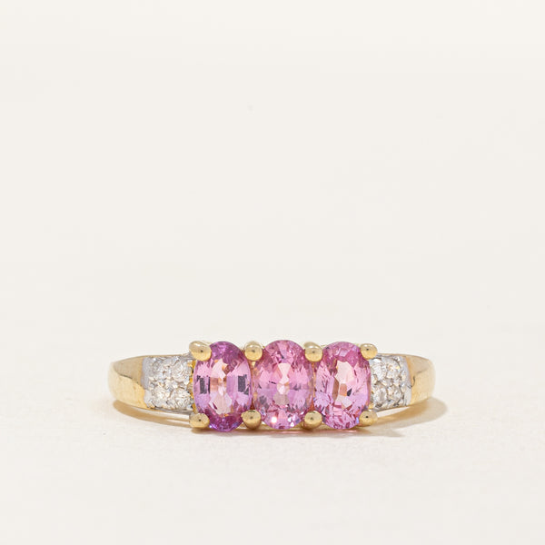 Pink Sapphire & Diamond Cocktail Ring | 1.80ctw, 0.10ctw | SZ 9 |