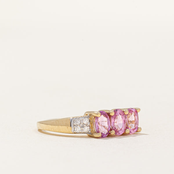 Pink Sapphire & Diamond Cocktail Ring | 1.80ctw, 0.10ctw | SZ 9 |