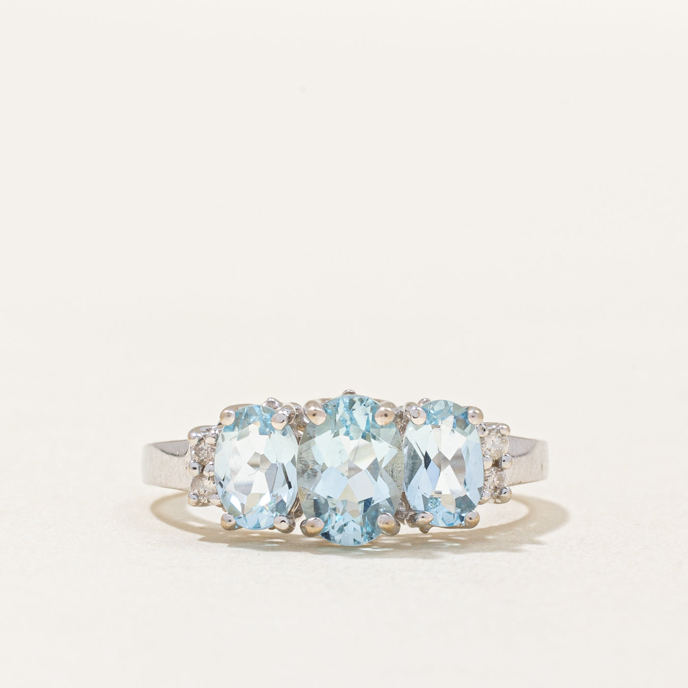 Aquamarine & Diamond Cocktail Ring | 1.30ctw, 0.04ctw | SZ 6.75 |