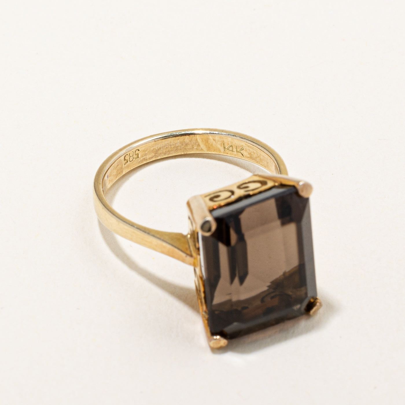 Smoky Quartz Cocktail Ring | 8.00ct | SZ 6.75 |