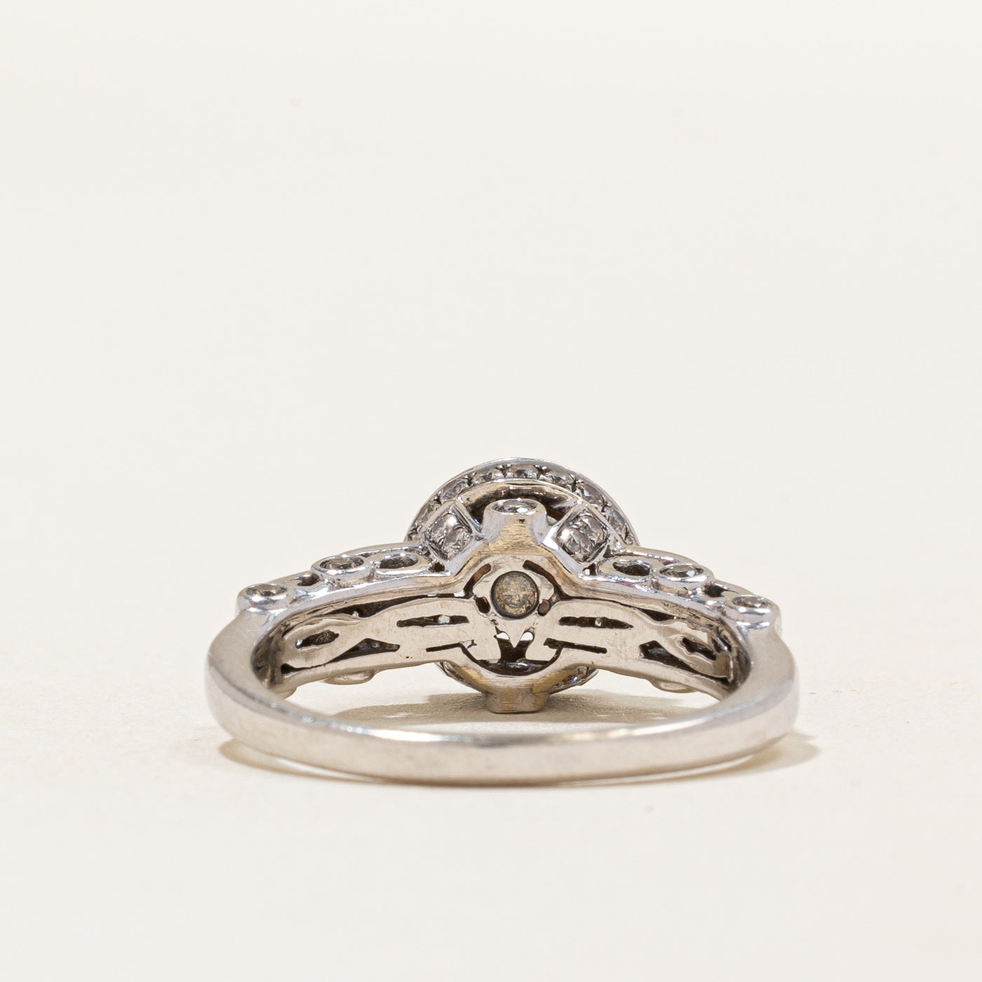 'Le Vian' Chocolate & Vanilla Diamond Halo Engagement Ring | 0.40ct, 0.88ctw | SZ 8.25 |