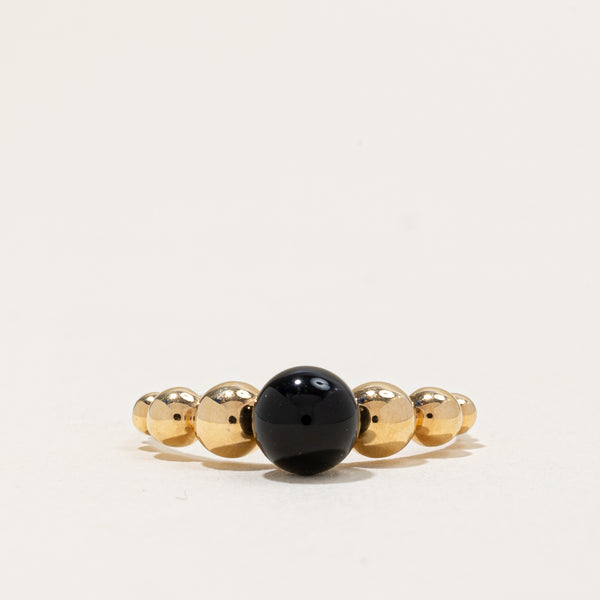 Onyx Sphere Ring | 1.65ct | SZ 7.75 |