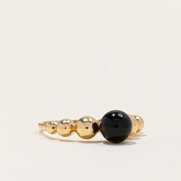 Onyx Sphere Ring | 1.65ct | SZ 7.75 |