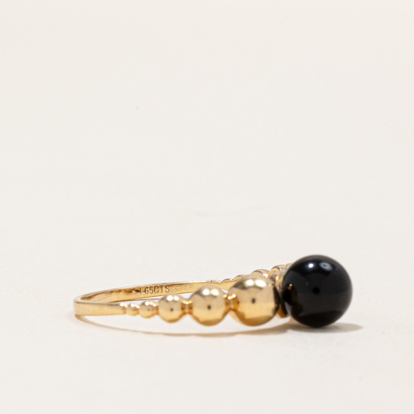 Onyx Sphere Ring | 1.65ct | SZ 7.75 |