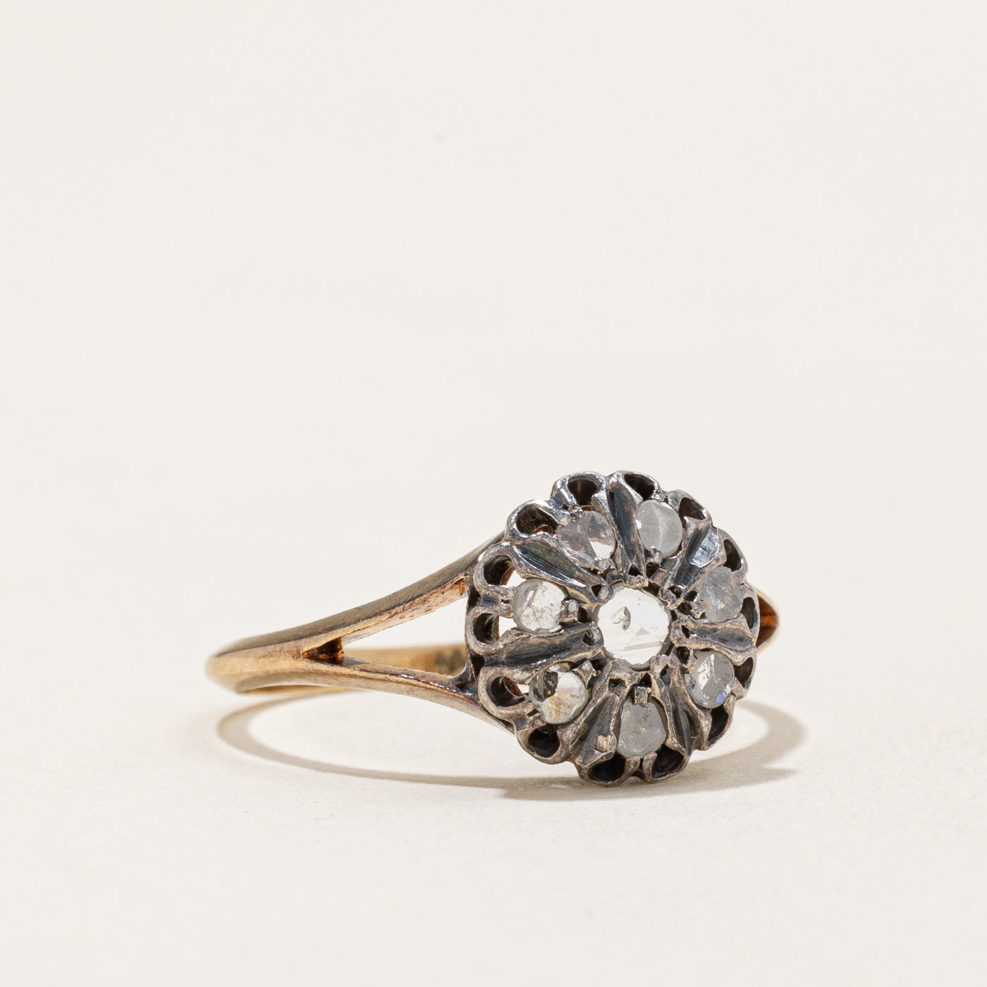 Vintage Diamond Slice Ring | 0.14ctw | SZ 7.25 |