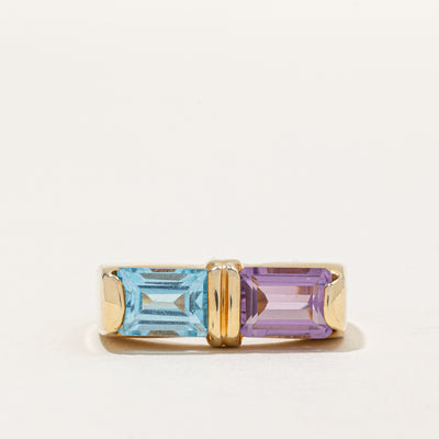 Topaz & Amethyst Cocktail Ring | 1.40ct, 1.00ct | SZ 8.25 |
