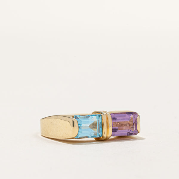Topaz & Amethyst Cocktail Ring | 1.40ct, 1.00ct | SZ 8.25 |