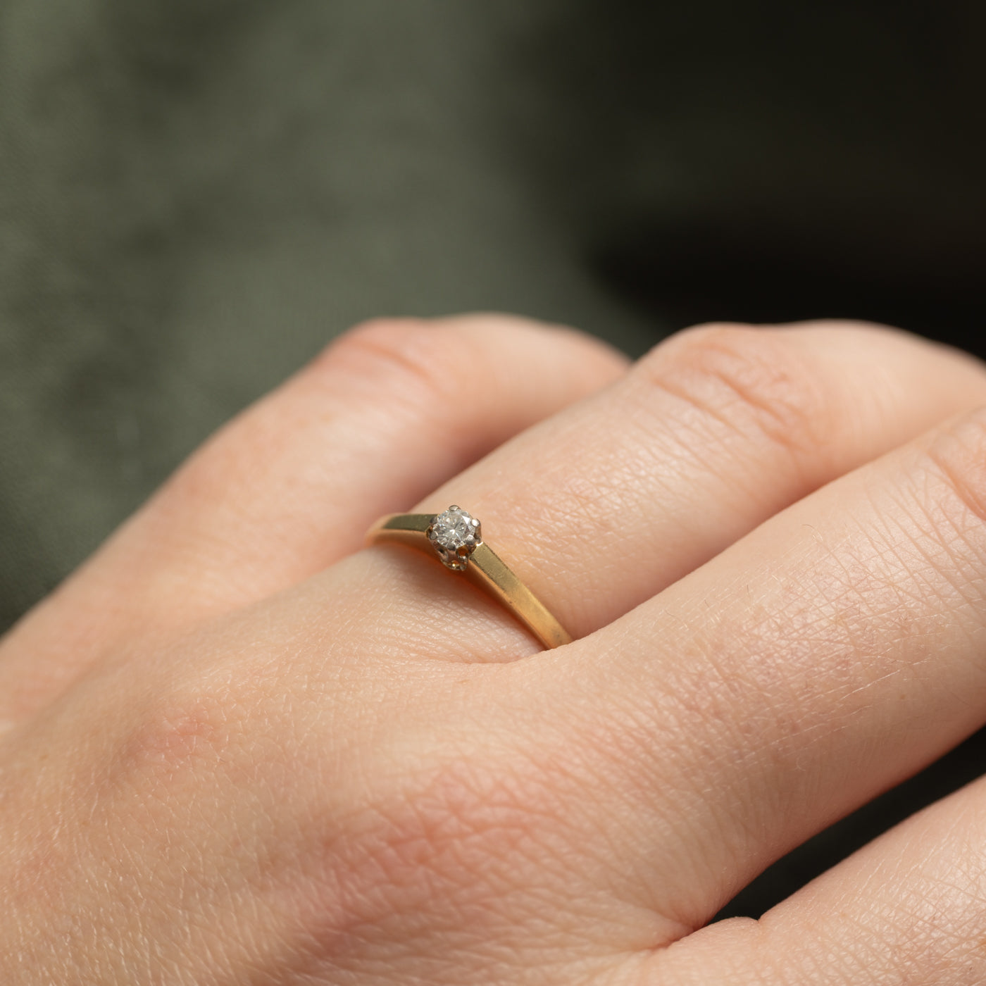 Solitaire Diamond Petite Ring | SZ 6.25