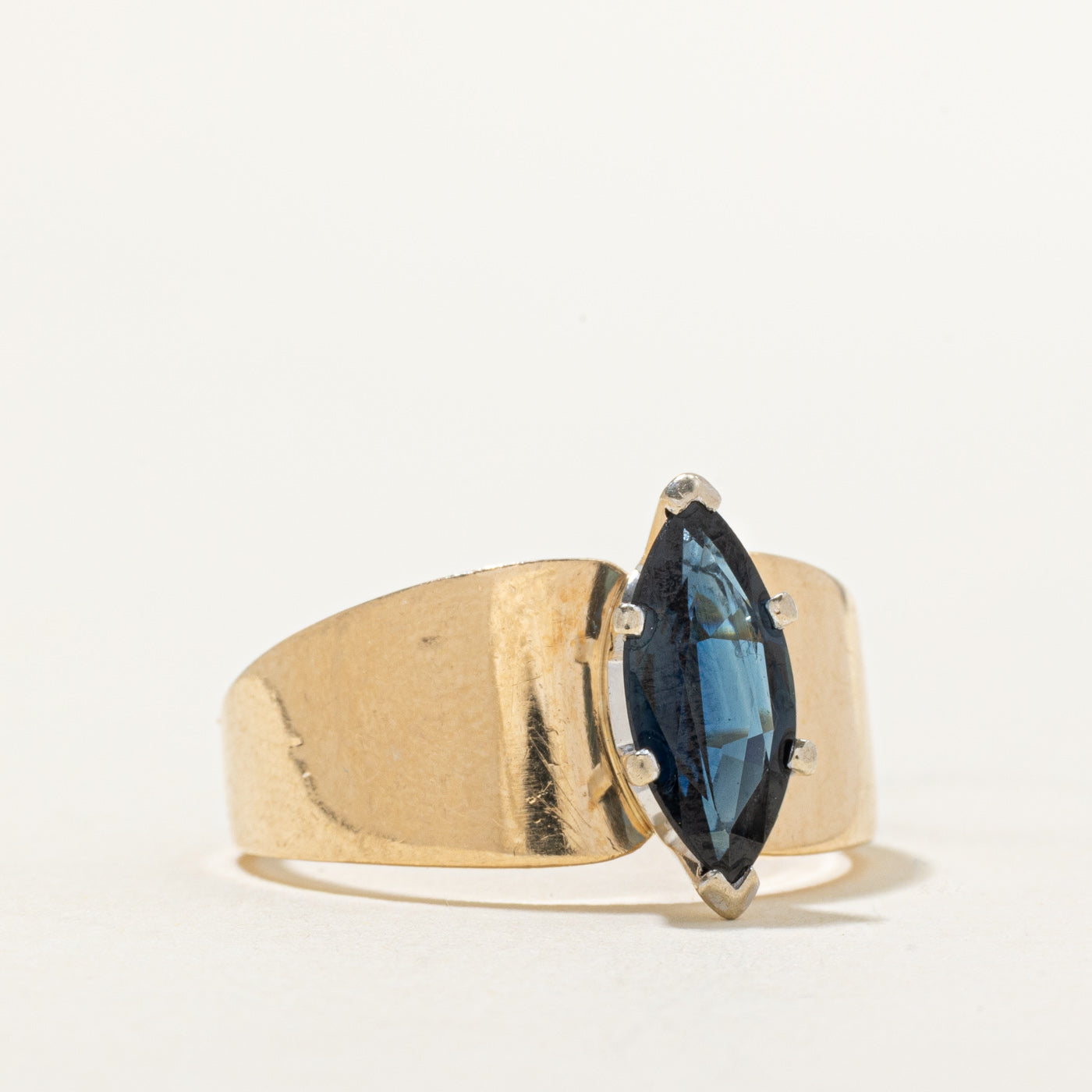 Marquise Cut Sapphire Chunky Ring | 1.76ct | SZ 8.75