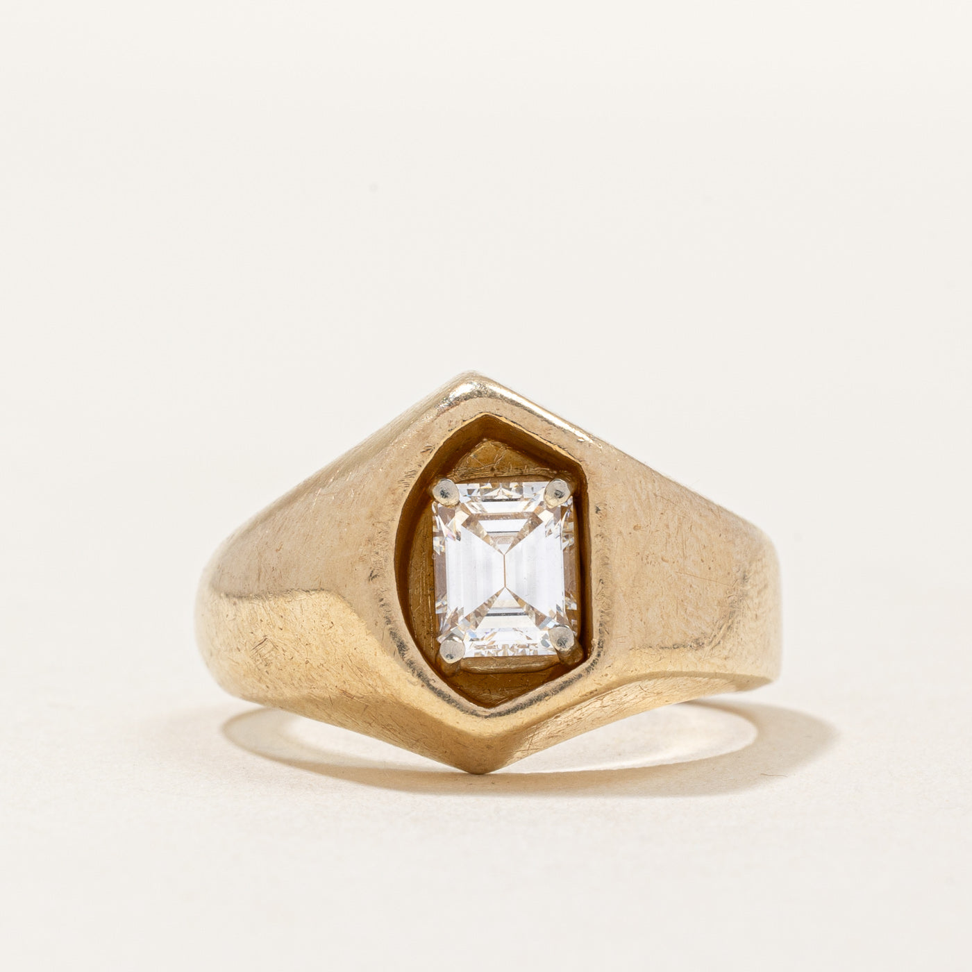 Vintage Emerald Cut Diamond Ring | 1.00ct VVS1 G | SZ 9.5 |