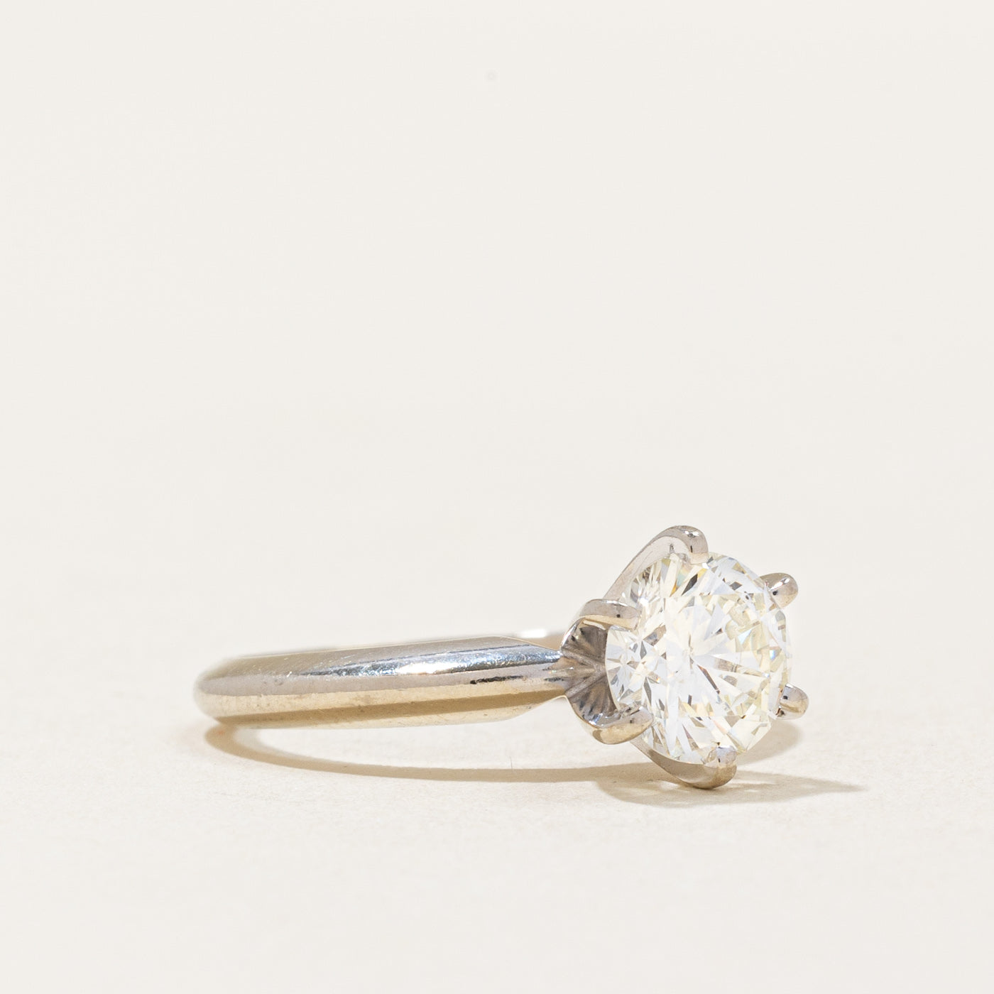 Bague de fiançailles solitaire en diamant à six griffes | 1,04 ct SI2 I | Taille 4,25 | 