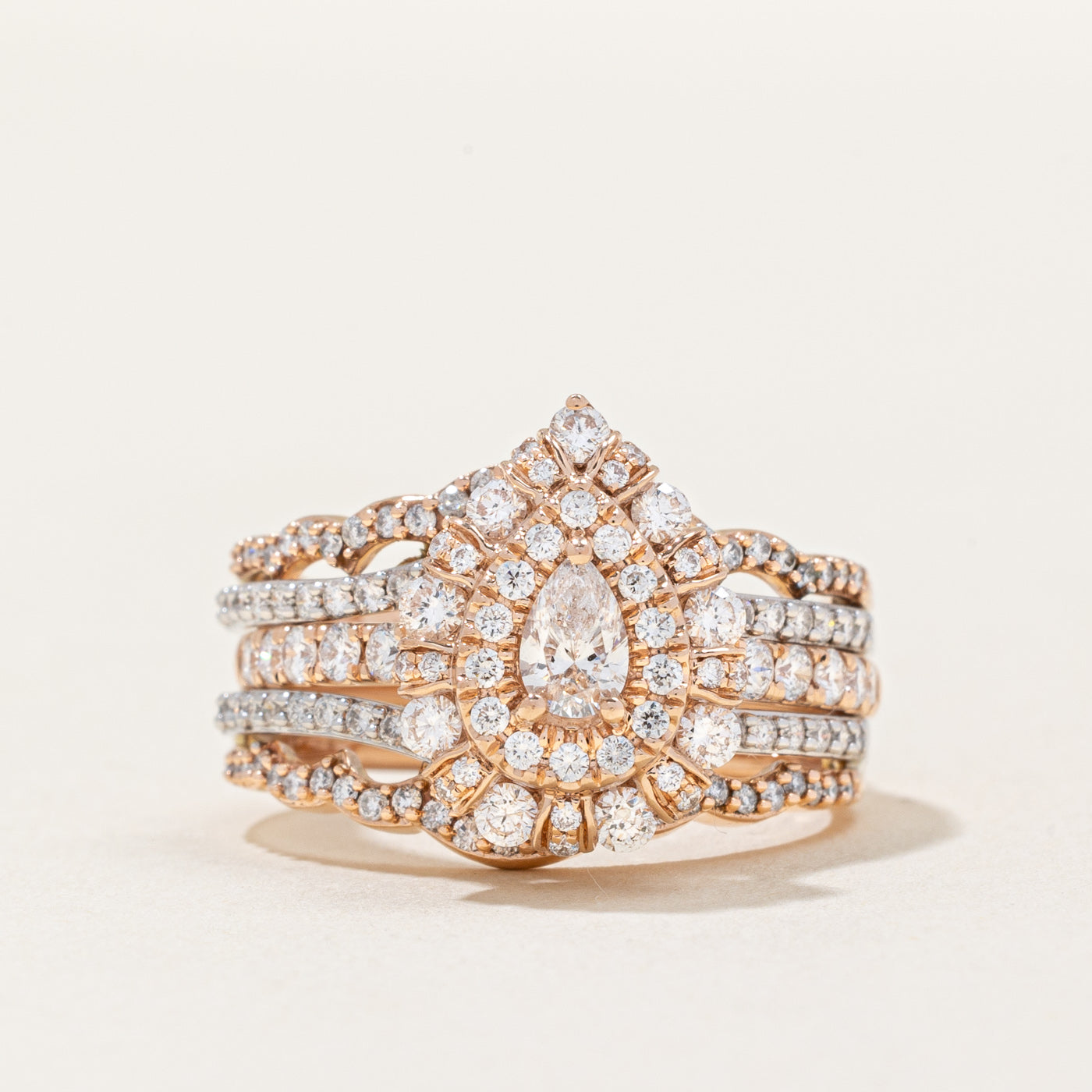 Bague sertie de diamants | 0,96 ct | Taille 6,25 | 