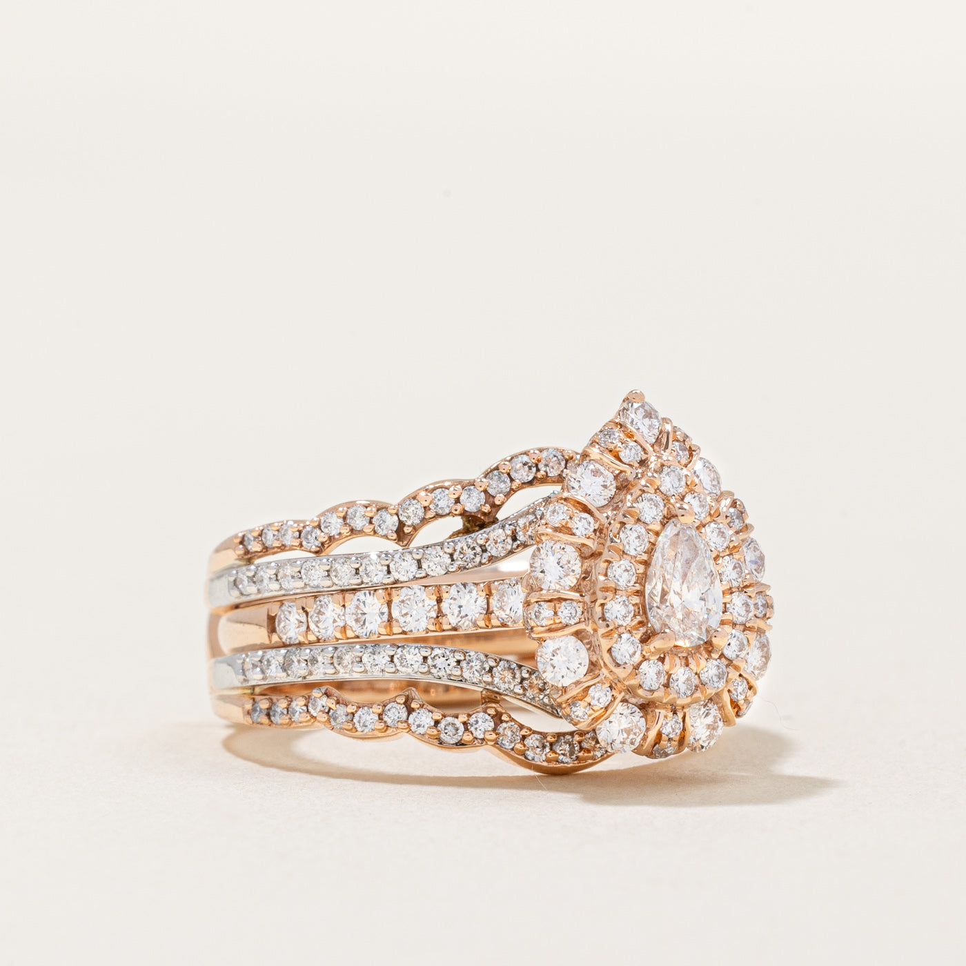 Bague sertie de diamants | 0,96 ct | Taille 6,25 | 