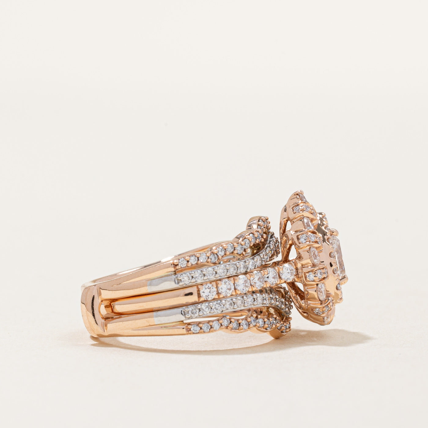 Bague sertie de diamants | 0,96 ct | Taille 6,25 | 