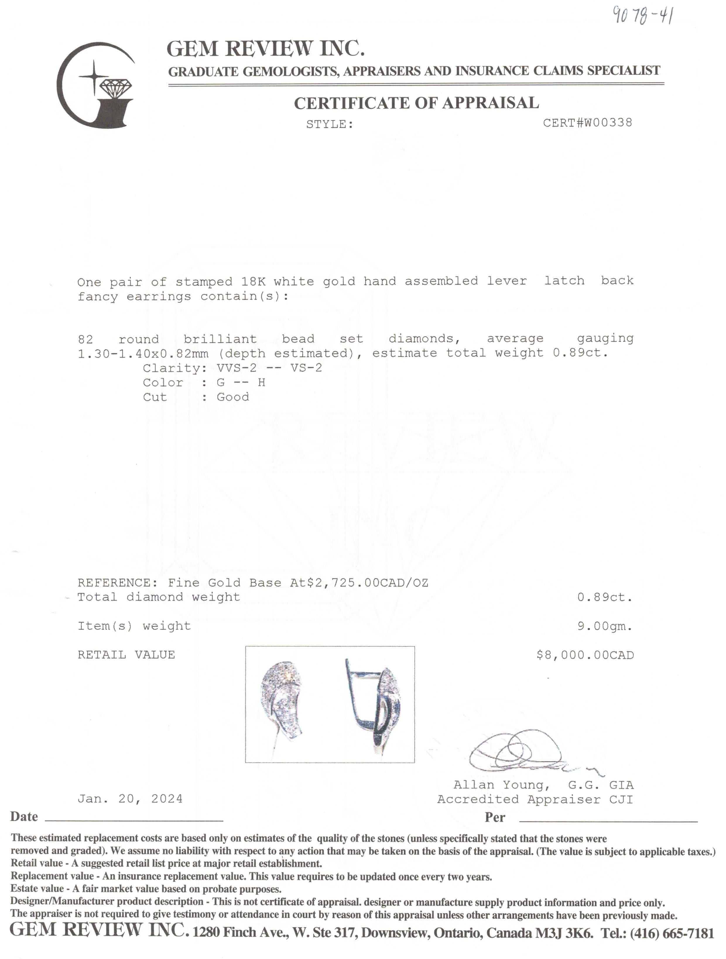 Diamond Earrings | 0.89ctw |