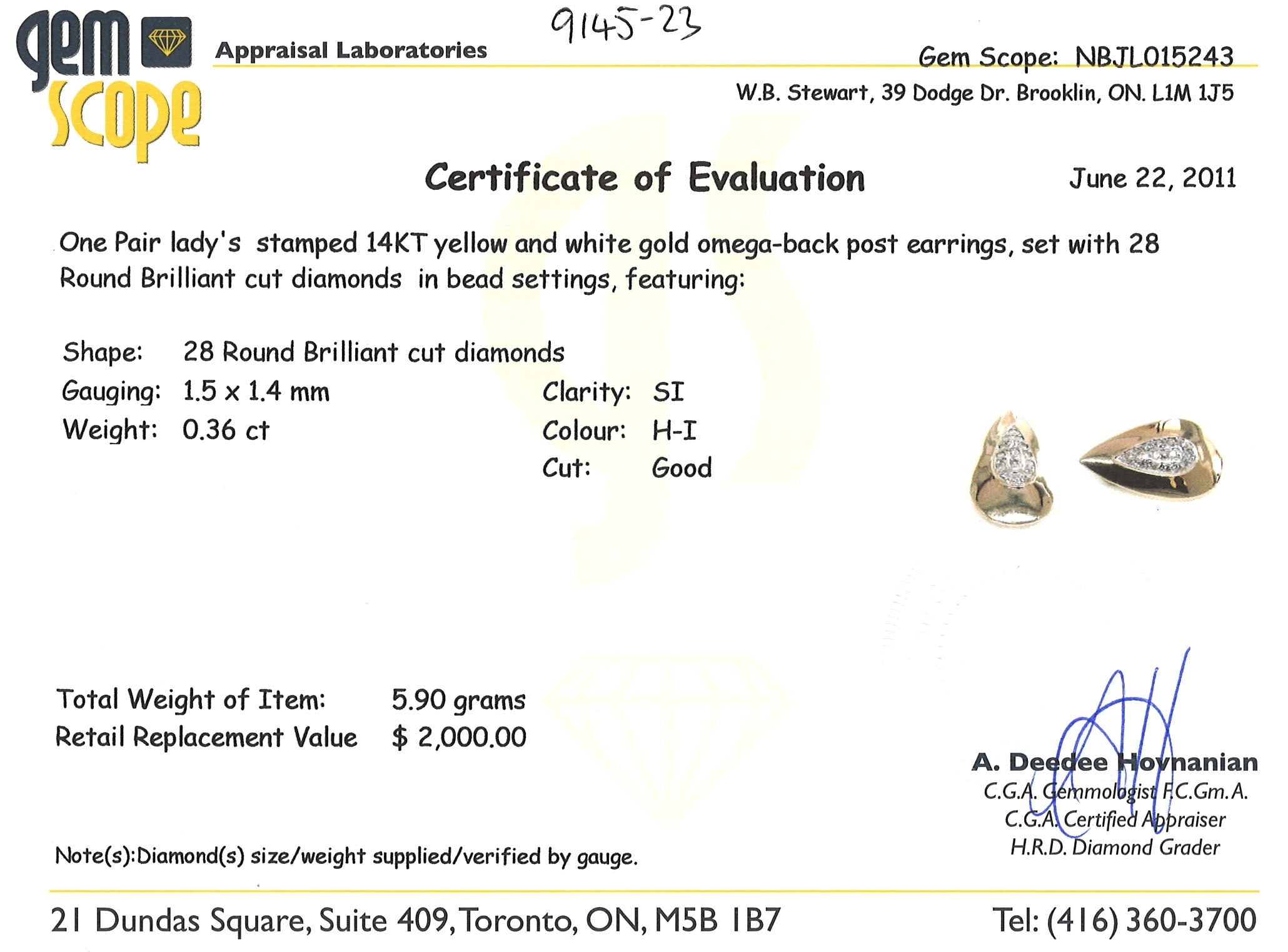 Diamond Cluster Pear Shaped Drop Earrings | 0.36ctw |