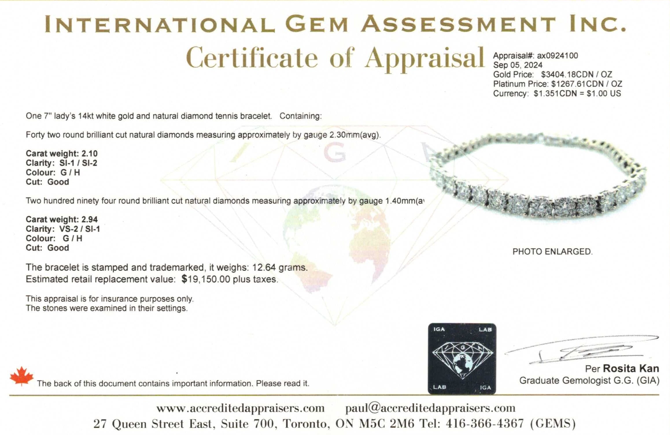 Diamond Halo Tennis Bracelet | 5.04ctw | 7.25" |