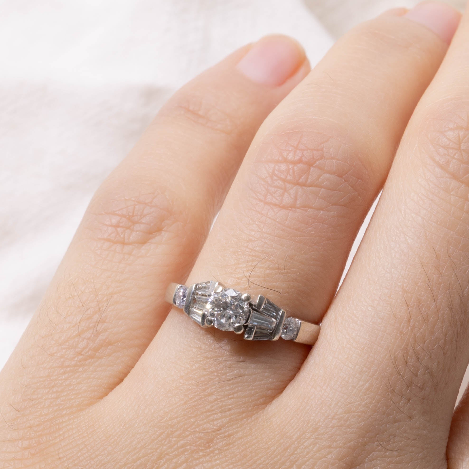 14k Diamond Multi Cut Accented Ring | 0.43ct SI2 G/H, 0.27ctw | SZ 6.75