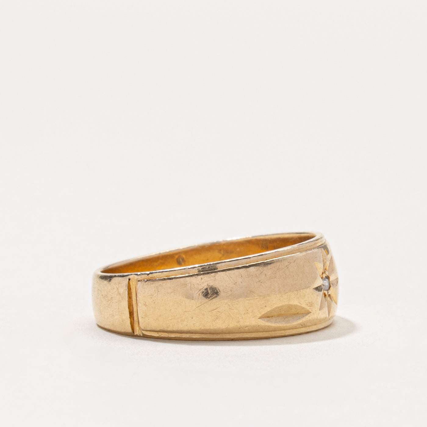14k Star Set Diamond Band | SZ 6.25