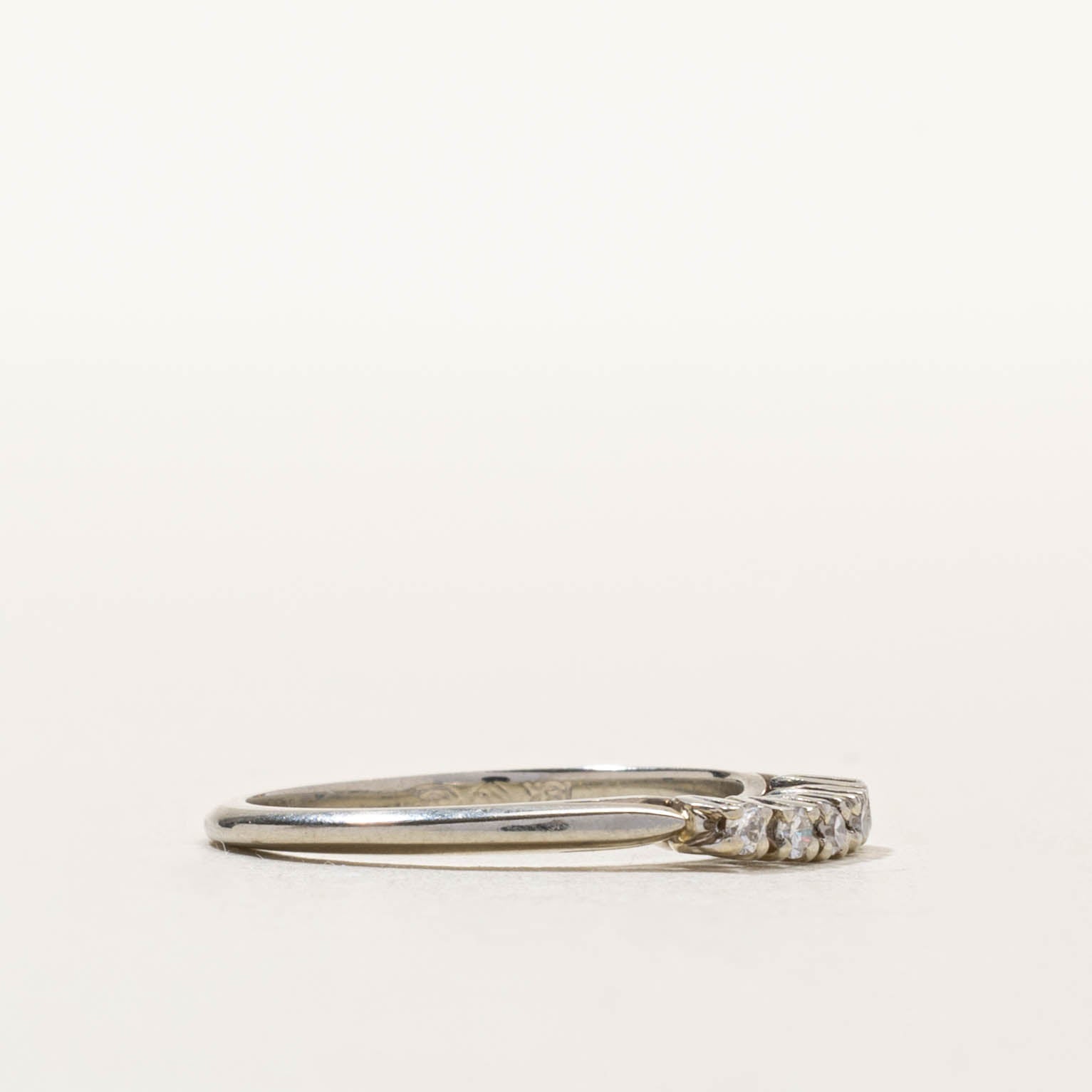 Vintage Canadian Five Stone Diamond Contour Ring | SZ 5.75