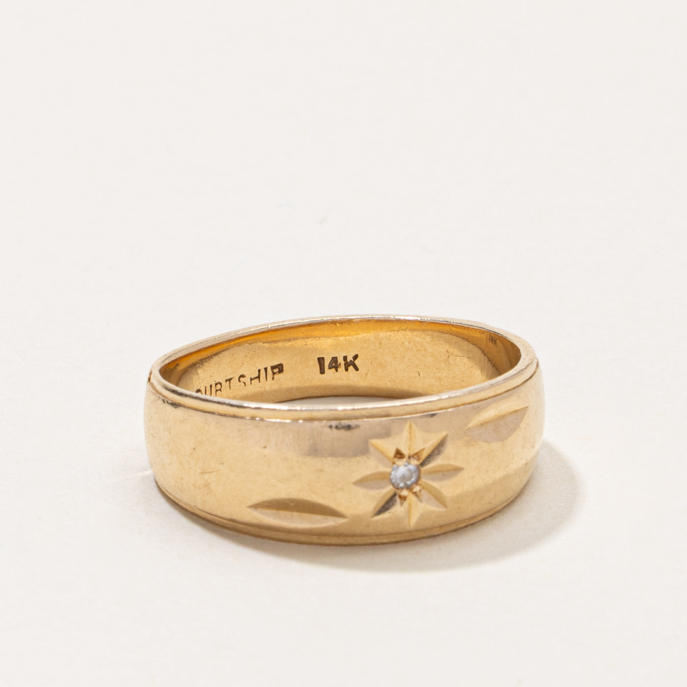 14k Star Set Diamond Band | SZ 6.25