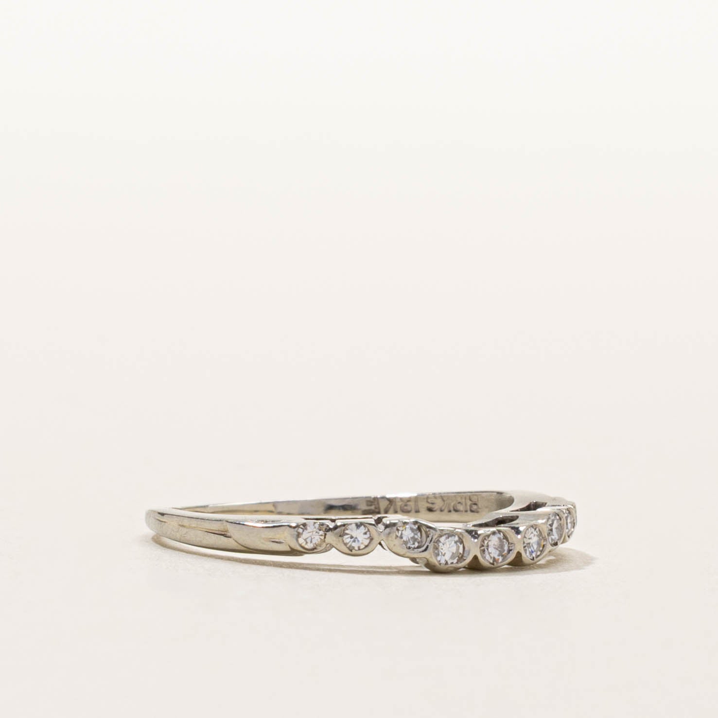 ‘Birks’ Semi Eternity Diamond Contour Ring | SZ 5.75