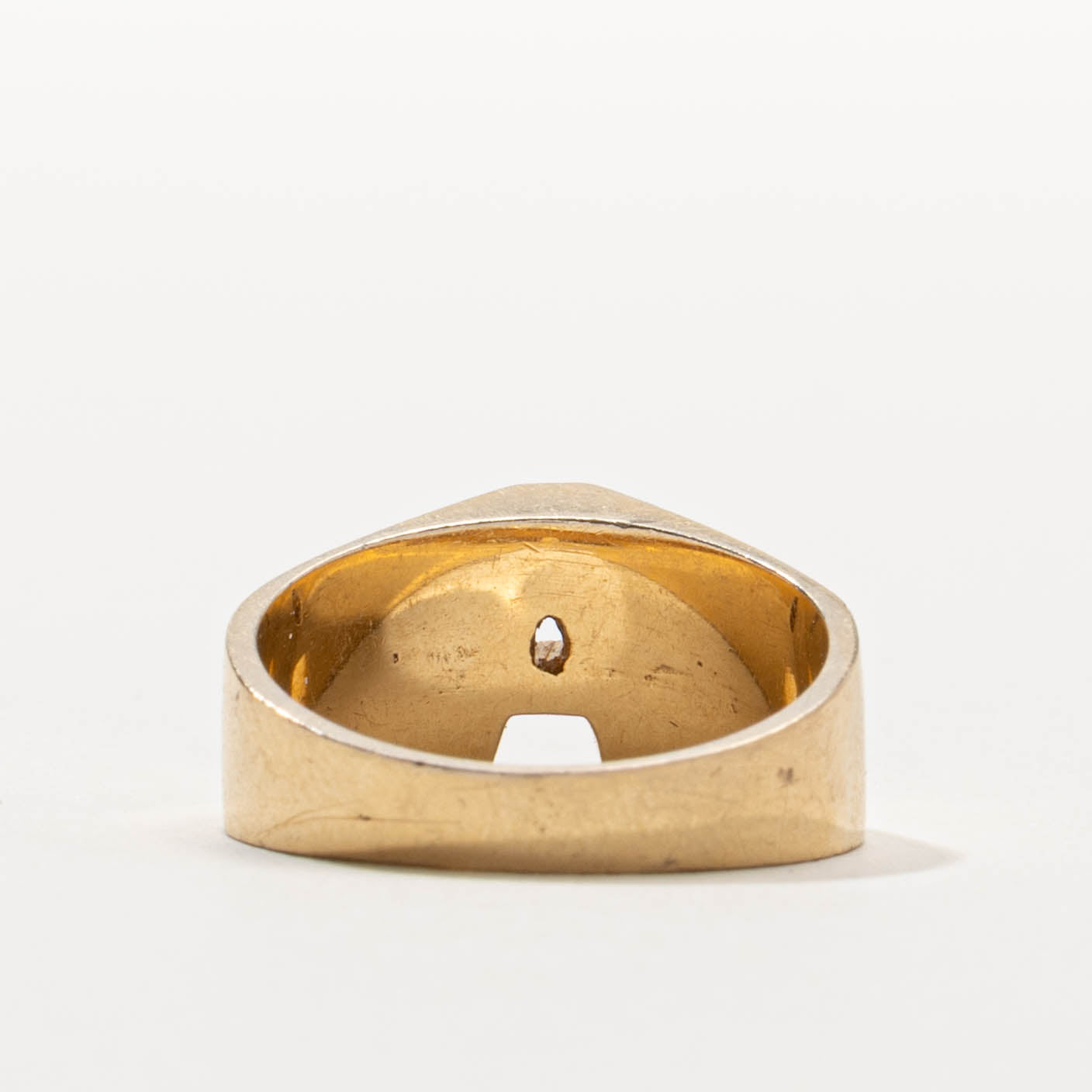 14k Diamond “A” Initialized Cocktail Ring | SZ 6.5