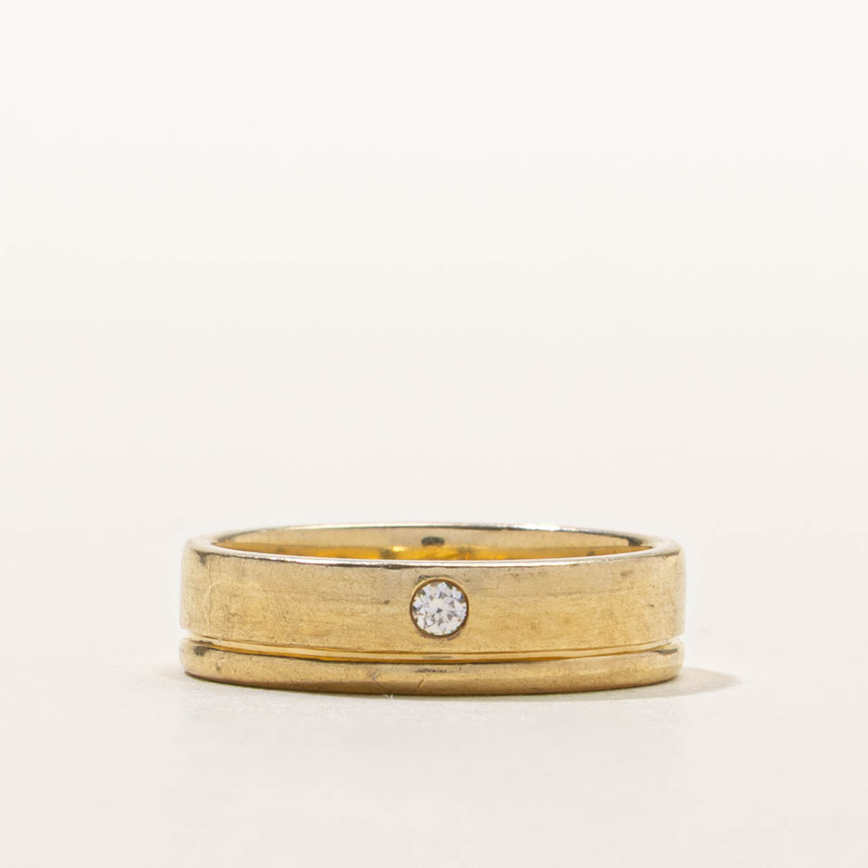 18k Flush Set Diamond Band | 5.10mm | SZ 6.5