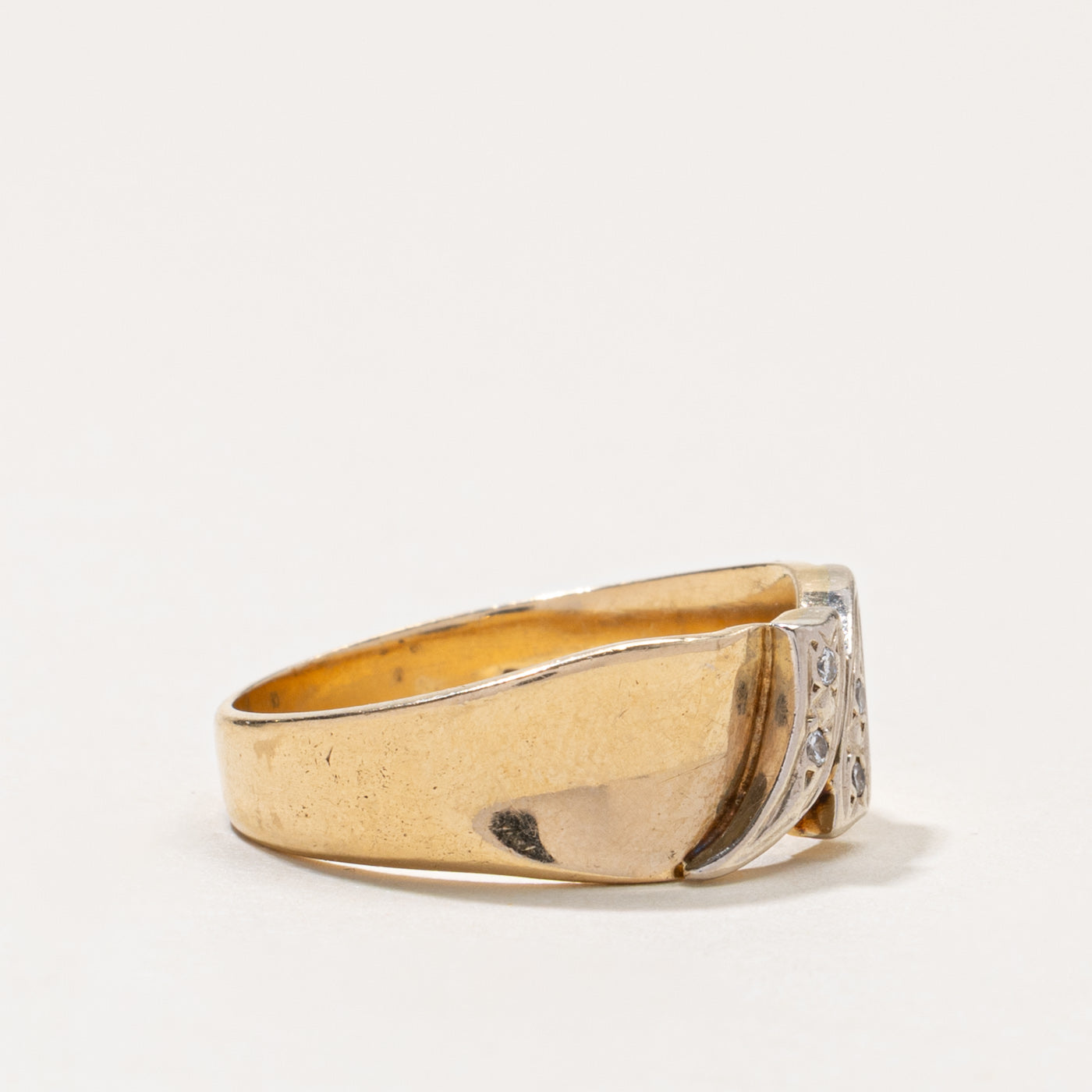 14k Diamond Accent Abstract Ring | SZ 9