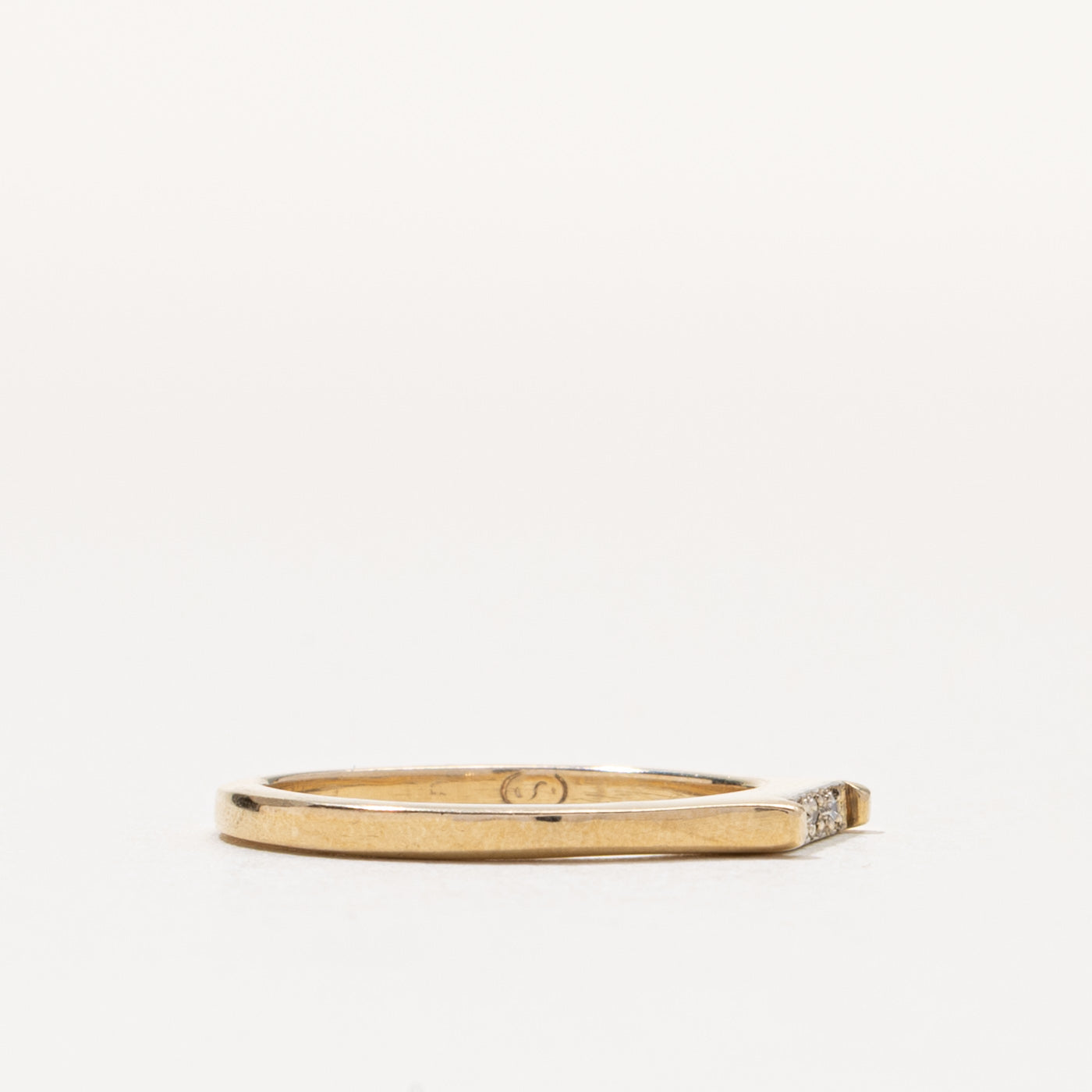 14k Three Stone Diamond Thin Band | 1.70mm | SZ 4.5