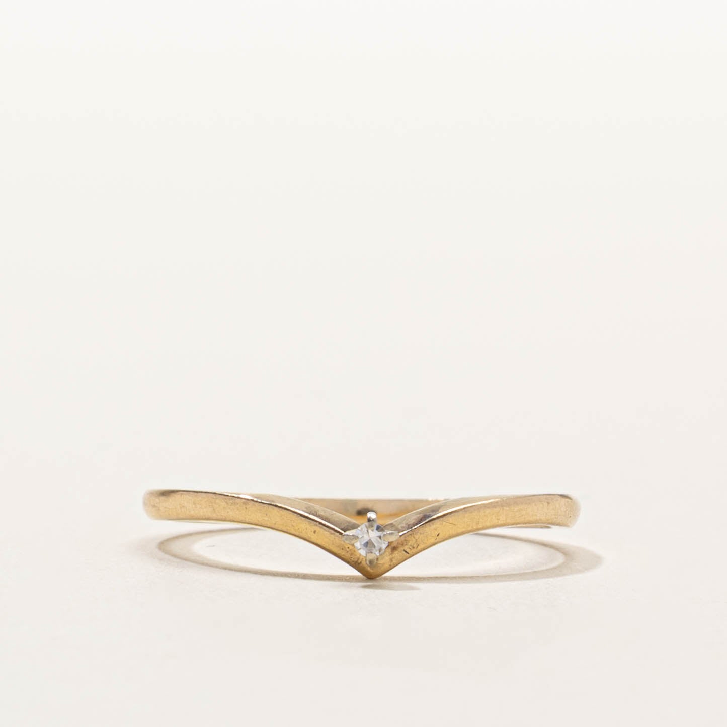 Vintage Canadian Diamond Chevron Ring | SZ 7.75