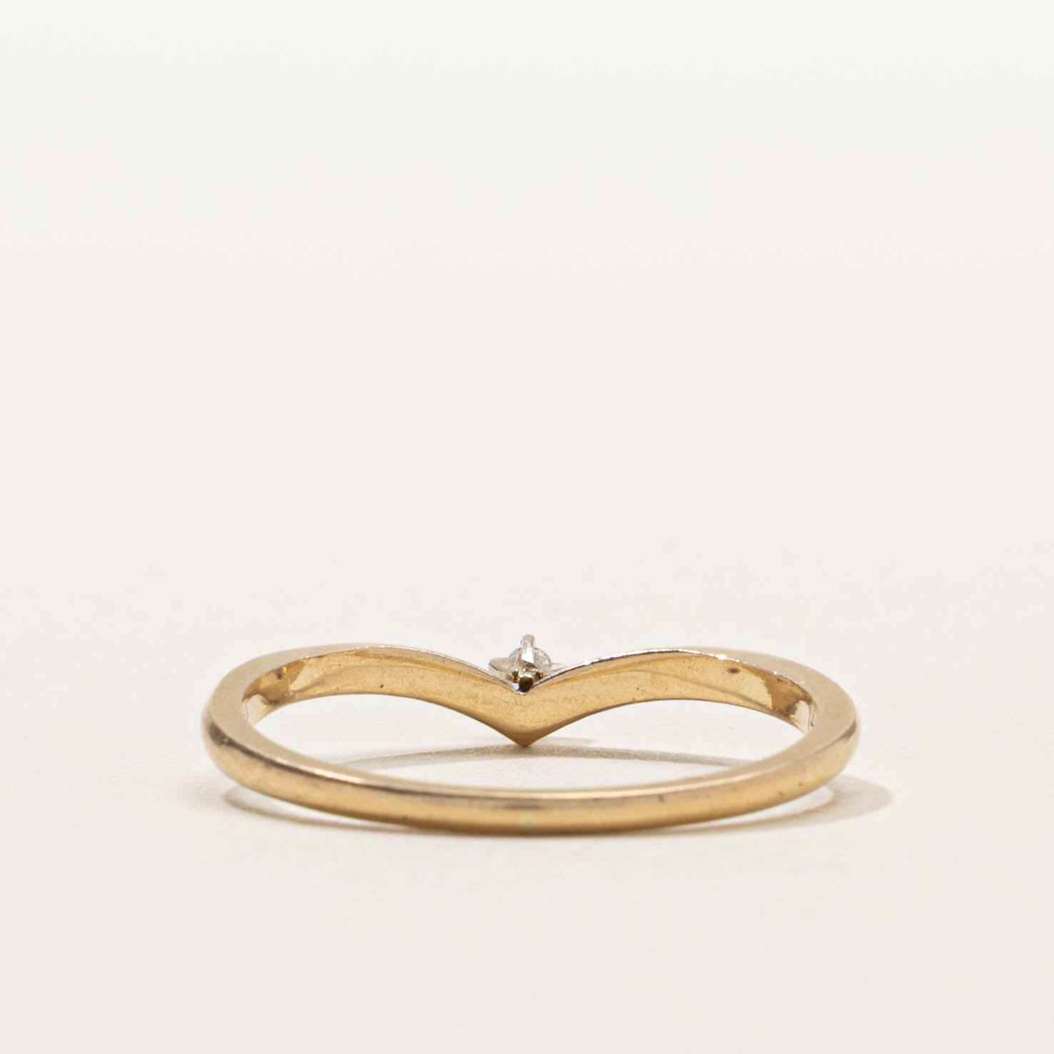 Vintage Canadian Diamond Chevron Ring | SZ 7.75