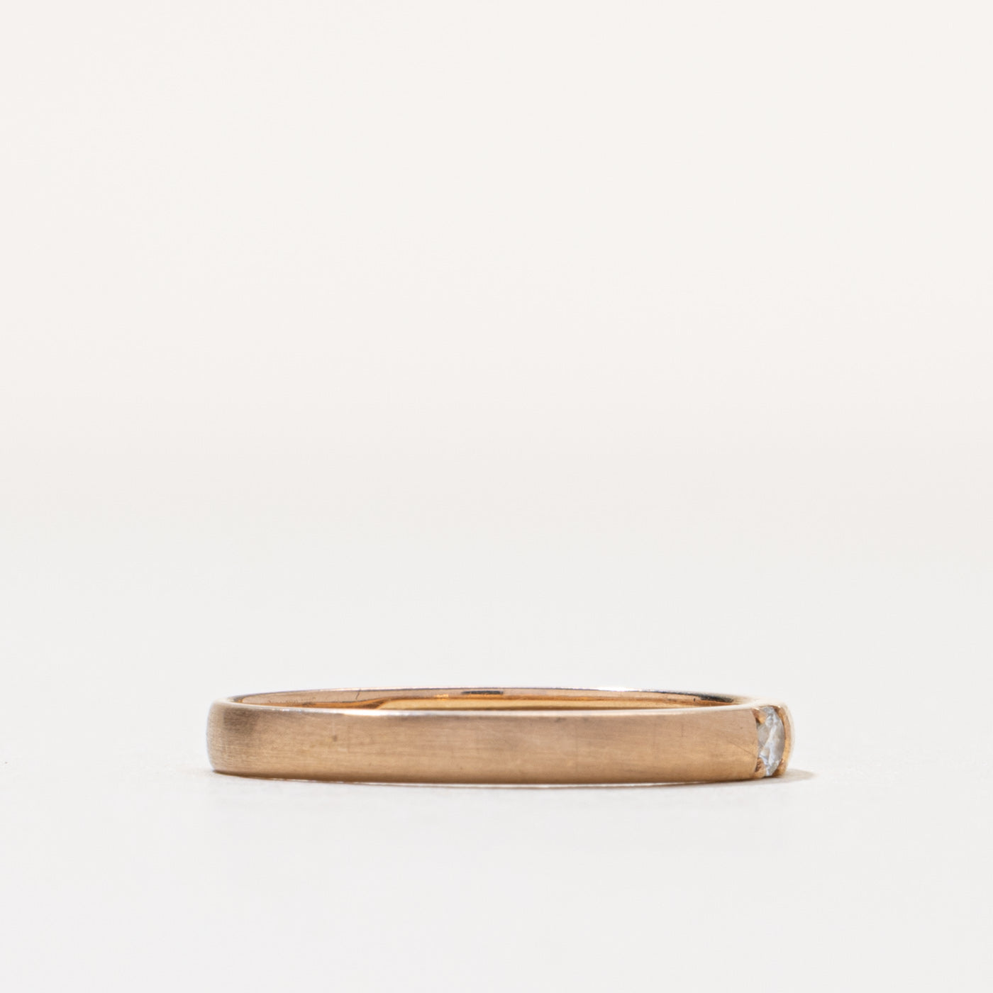 Ukrainian 14k Single Diamond Band | 2.40mm | SZ 6.75