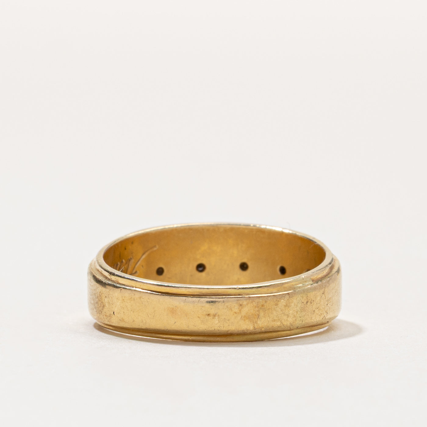 18k Four Stone Star Set Diamond Band | SZ 10