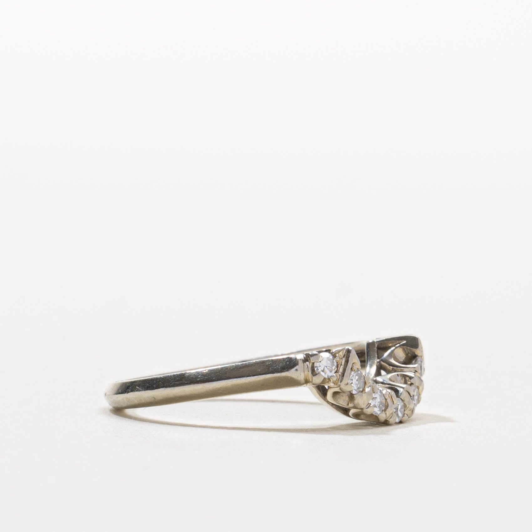 Vintage Canadian Diamond Contour Ring | SZ 6