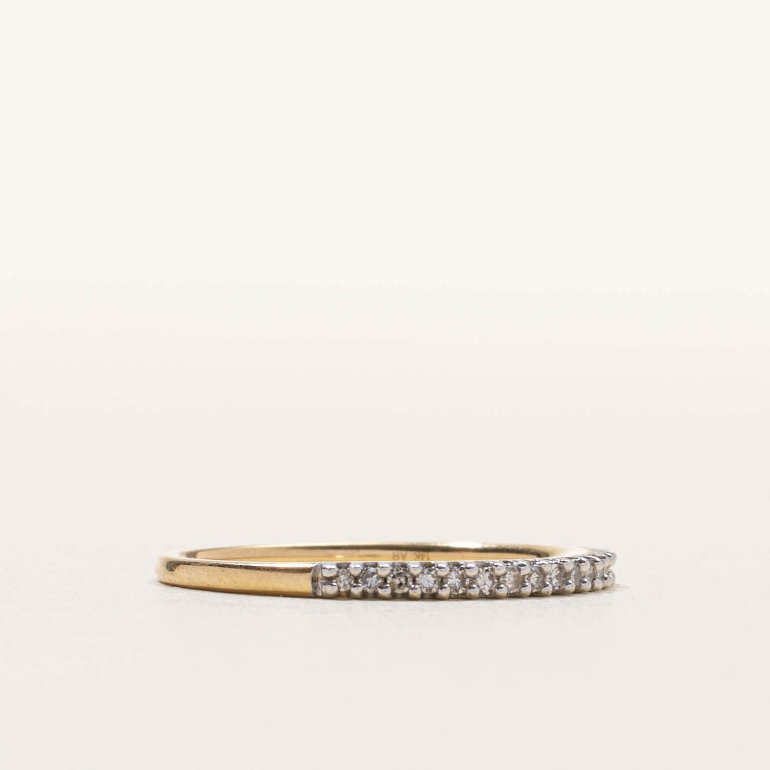14k Semi Eternity Diamond Band | SZ 6